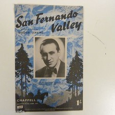 song sheet SAN FERNANDO VALLEY, Gordon Jenkins, Eric Winstone, 1943