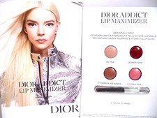 DIOR ADDICT Lip Maximizer Sample Card + Brush Pink Shimmer Macadamia Holo Dior 8