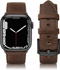 HOT 42mm Strap Band Genuine Leather Watch Series 3 2 1 Wristband Iphone NEW