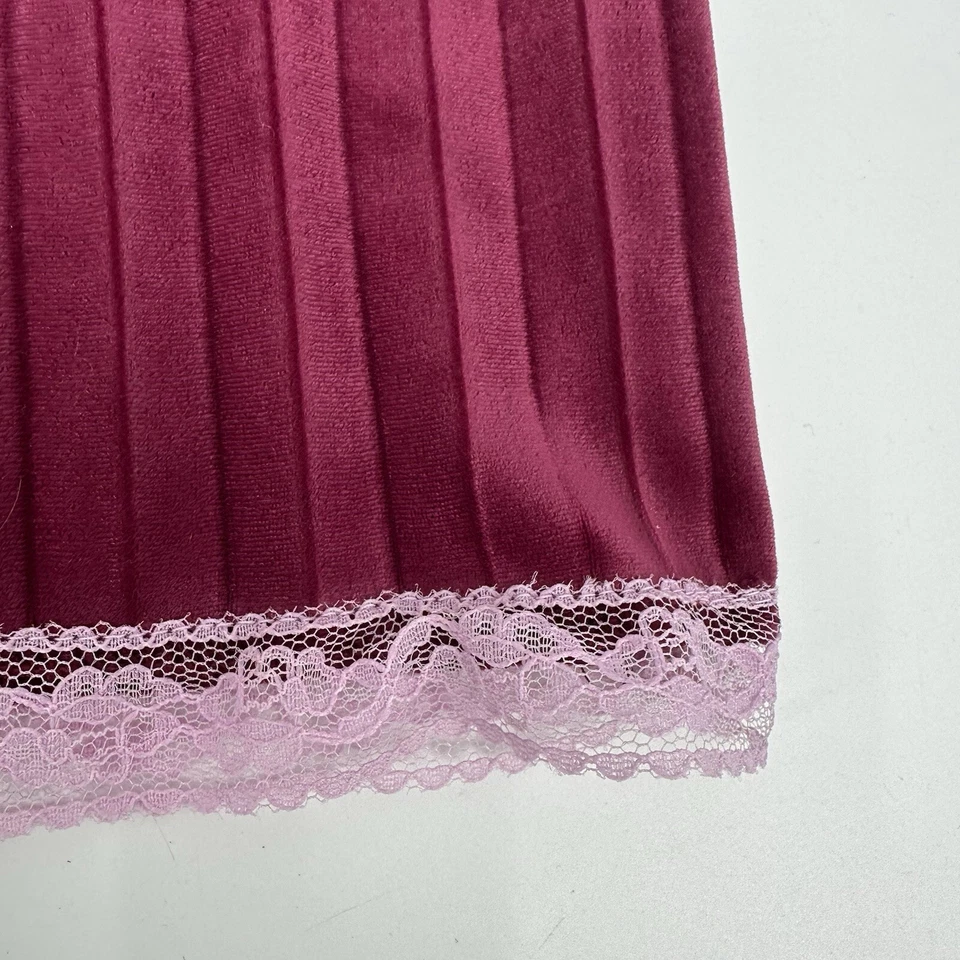 Saia Old Navy Y2K Veludo Elástico Plissado Acabamento de Renda Antiga Anos 2000 Feminina S Whimsigoth - Imagem 3 de 4