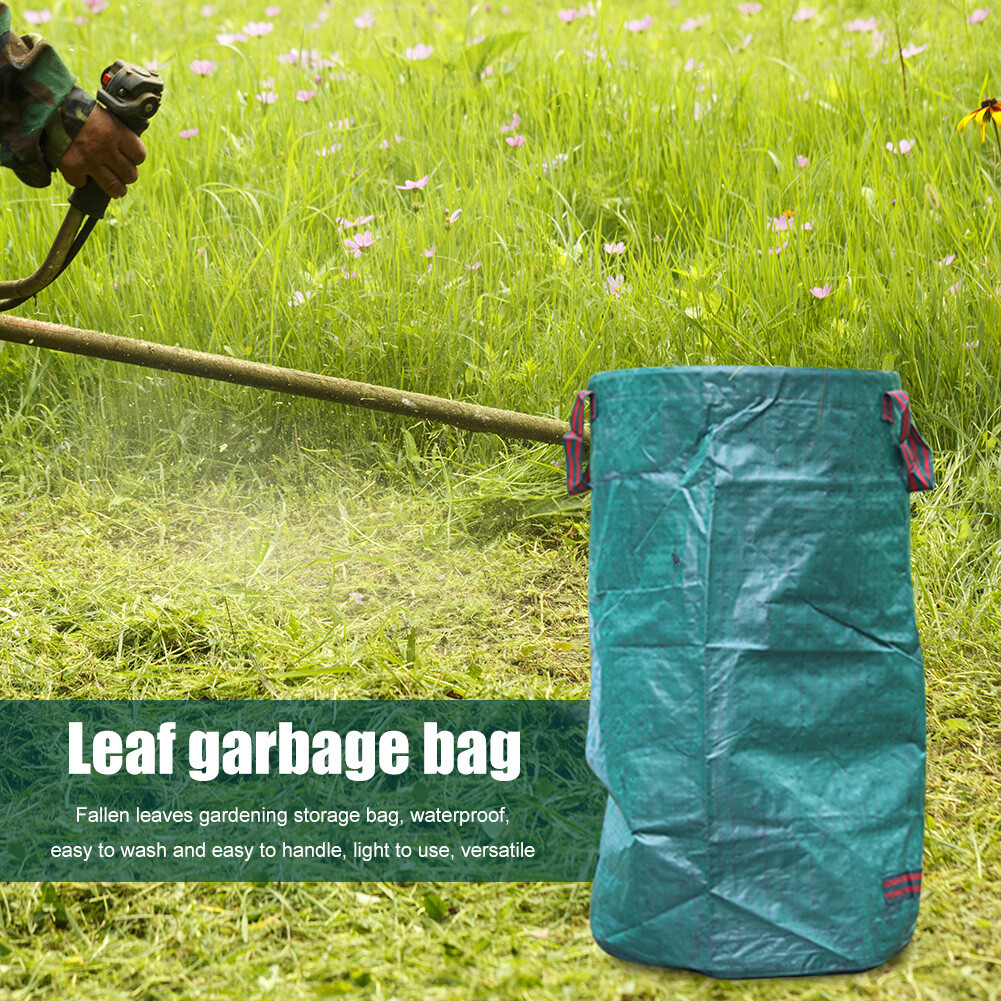 Campsite Trash Bags Foldable Lawn Debris Bag Waterproof 4 Handles (500L