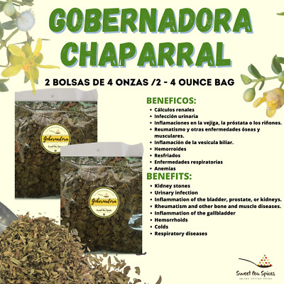Gobernadora Herbal MexicanTea 8 oz- 227g (2-4 oz) Chaparral Leaf Vejiga Support