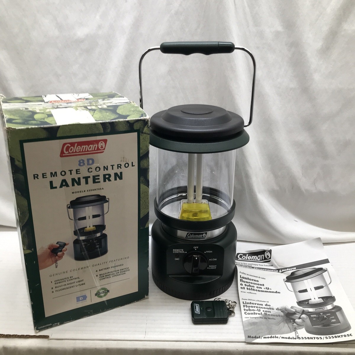 Coleman 8D Remote Control Lantern Battery Powered Fluorescent