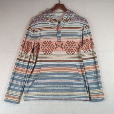 Order Plus Western Cowgirl Striped Hooded Sweatshirt L