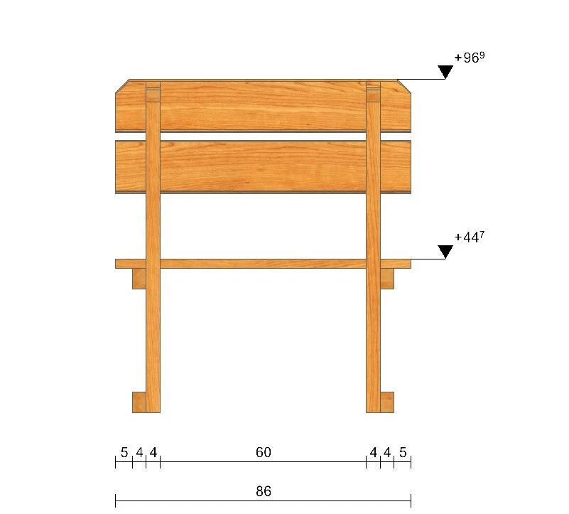 Gartenmöbel Massivholz Sitzgruppe rustikal für 2 Pers mit Rückenlehne Partytisch - Bild 4 von 4