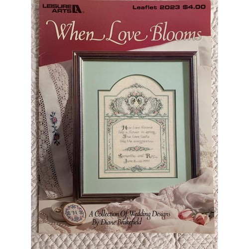 Leisure Arts When Love Blooms cross stitch leaflet book 2023 - Picture 10 of 11