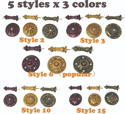 SET OF 2 DECORATIVE CURTAIN or TASSEL HOLDBACKS TIEBACKS, 5 styles 3 colors - Picture 15 of 25