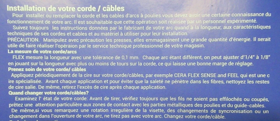 SOLOFLEX KIT CORDE/CABLE BLEU ROYAL POUR ARC WIN & WIN BLACK SHADOW PRO 36 EZ-2 - Photo 2/2