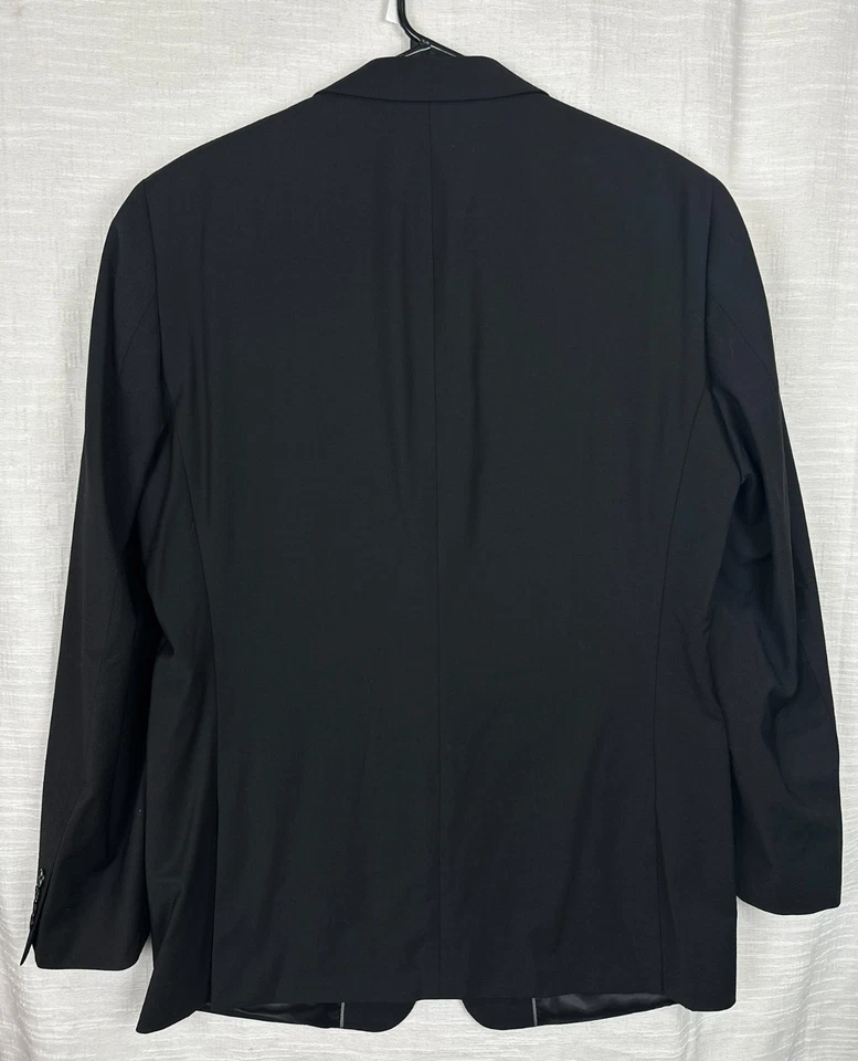 Chaqueta de Traje CALVIN KLEIN Talla 44XL Negra Calce Ajustado Mezcla de Lana Elastizada Foto 3 de 4