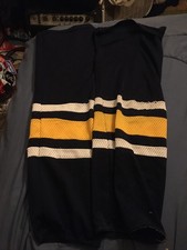 Mesh Hockey Socks Blue White Yellow Michigan Colors 28” Int Sr