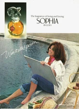 1982 Sophia Loren Perfume Coty Fragrance vintage Print AD Advertisement