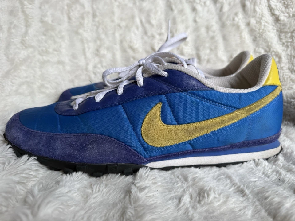 Nike Waffle Racer 2 Blue Saphire Topaz Sneakers Vintage Style 303918-431 12 - Image 2 of 4