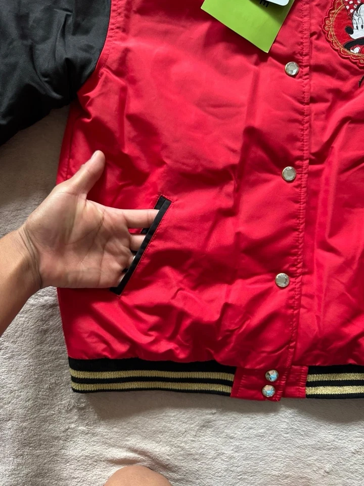 Disney девочки Минни-Маус Varsity куртка красный Disney Store размер 9/10 новый с Ярлыками - Изображение 4 из 4