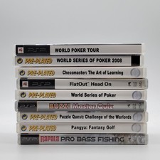 Lot of 9 PSP Games - (Pro Bass Fishing, FlatOut Head On, ETC)