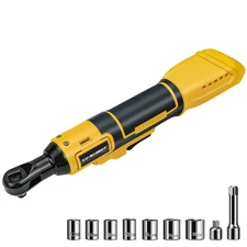 Cordless Ratchet Wrench Compatible DEWALT 20V MAX Battery 3/8" & 1/4" 70 Ft-lbs