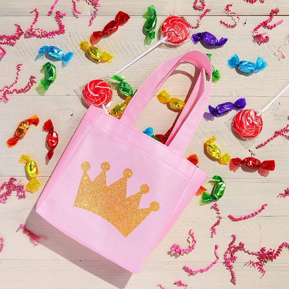 Paquete de 24 bolsas de fiesta con temática de princesa para cumpleaños de niñas (6,5 x 7 x 2 pulgadas) Foto 4 de 4