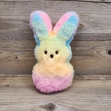 Peeps Just Born Stuffed Plush Easter Bunny Pastels Multicolor Tie Dye 10-inch