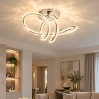 Deckenleuchte Deckenlampe Wohnzimmerlampe Dimmer Fernbedienung CCT LED L 50 Cm