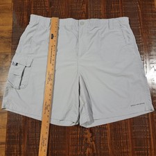 Columbia PFG Shorts Mens 2XL Gray Backcast IV Water Omni-Shade 8" Inseam NWT