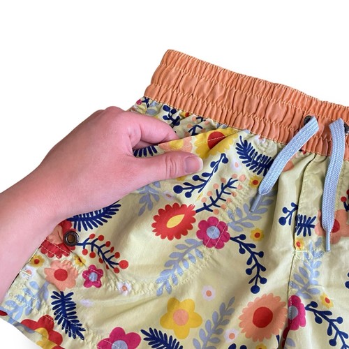 Patagonia Kids Girls Costa Rica Baggies Shorts Yellow Floral Print Size 10 - Picture 8 of 12