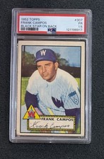 1952 Topps - #307 Frank Campos - Black Star - PSA 1.5 (Newly Graded)