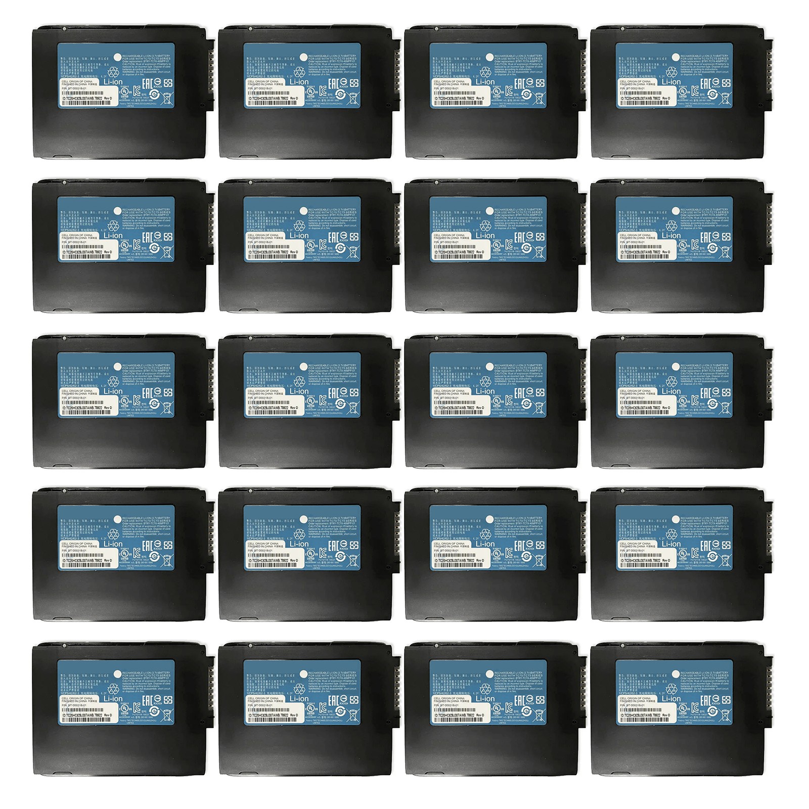 20X BT-000318 Replacement Battery for Zebra Scanner TC70 TC70x TC72 TC75 Series