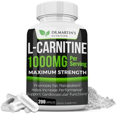 DR. MARTIN'S NUTRITION Extra Strength L-Carnitine - 200 200 Count (Pack of 1)