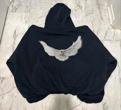 Medium Yeezy Gap Engineered by Balenciaga Dove Hoodie Washed BLACK Size Medium
