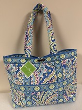 Vera Bradley Capri Blue Tic Tac Tote Large To...