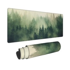 31.5x11.8 Inch Green Forest Gaming Mouse Pad Large Extended Desk Mat