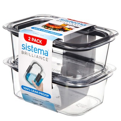 Sistema Brilliance, klar/grau, 2 x 920 ml 2 x 920 ml, klar/grau 