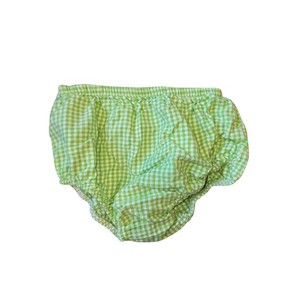 Bonnie Baby Green Gingham Diaper Cover Bloomer Panty 18M 516536 Cotton