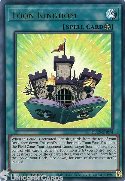 DLCS-EN074 Toon Kingdom Ultra Rare 1st Edition Mint YuGiOh Card