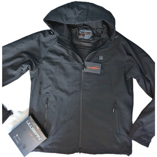 Ulusern hooded HEATED Zip Front Jacket Men's MEDIUM W/ Charger Pack NWT - Picture 1 of 11