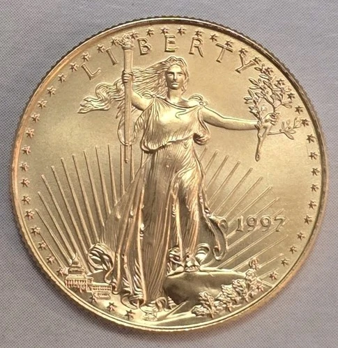 1997 1/2 OZ $25 Gold American Eagle GEM BU
