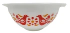 VTG Pyrex Friendship Cinderella Orange Red Birds White Bowl 441 1-1/2 Pint VGUC