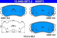 NEU - ATE 13.0460-5873.2 Bremsbelagsatz, Scheibenbremse FüR Hyundai KIA