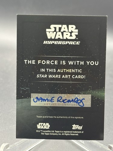 Starfighter 2024 Topps Star Wars Hyperspace Sketch Card Artist - Jamie Richards - Picture 2 of 2