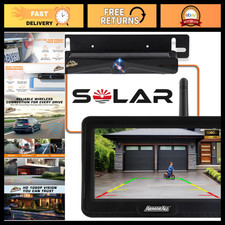 Wireless Backup Camera System, 5" 1080P Monitor, Solar Powered, 5000mAh Battery