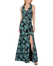 Adrianna Papell Stretch Jacquard Sleeveless Gown Women's