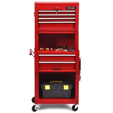 6-drawer Toolbox Rolling Tool Chest Storage Cabinet Combo Locking W Riser Red 6-drawer Toolbox Rolling Tool Chest Storage Cabinet Combo Locking W Riser Red