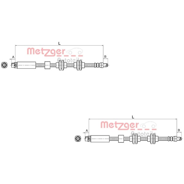 2X Metzger Bremsschlauch Links Rechts FüR BMW 1Er E81 E87 3Er Touring E91 E90-image