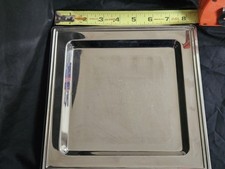Engraved RALPH LAUREN ROMANCE, 8 1/2" X 8 1/2" Chrome Serving Tray