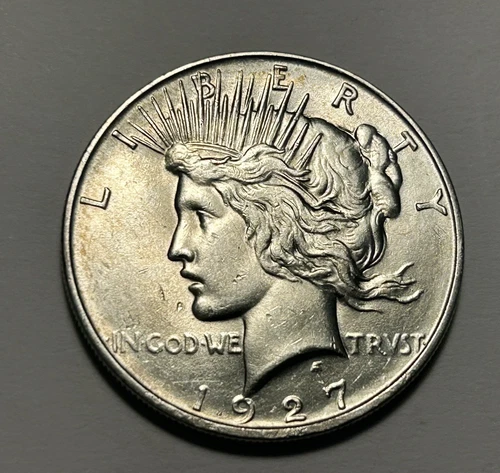 1927 D PEACE DOLLAR AU-BU