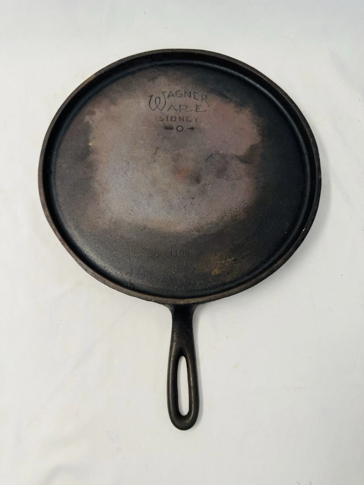 Antique 1898-1915 Wagner Sidney #0 Cast Iron Skillet 1109-D Cooking Pan