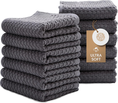 Super Absorbent Kitchen Towels 12 Pack - Premium 100% Cotton Kitchen Towels, 450