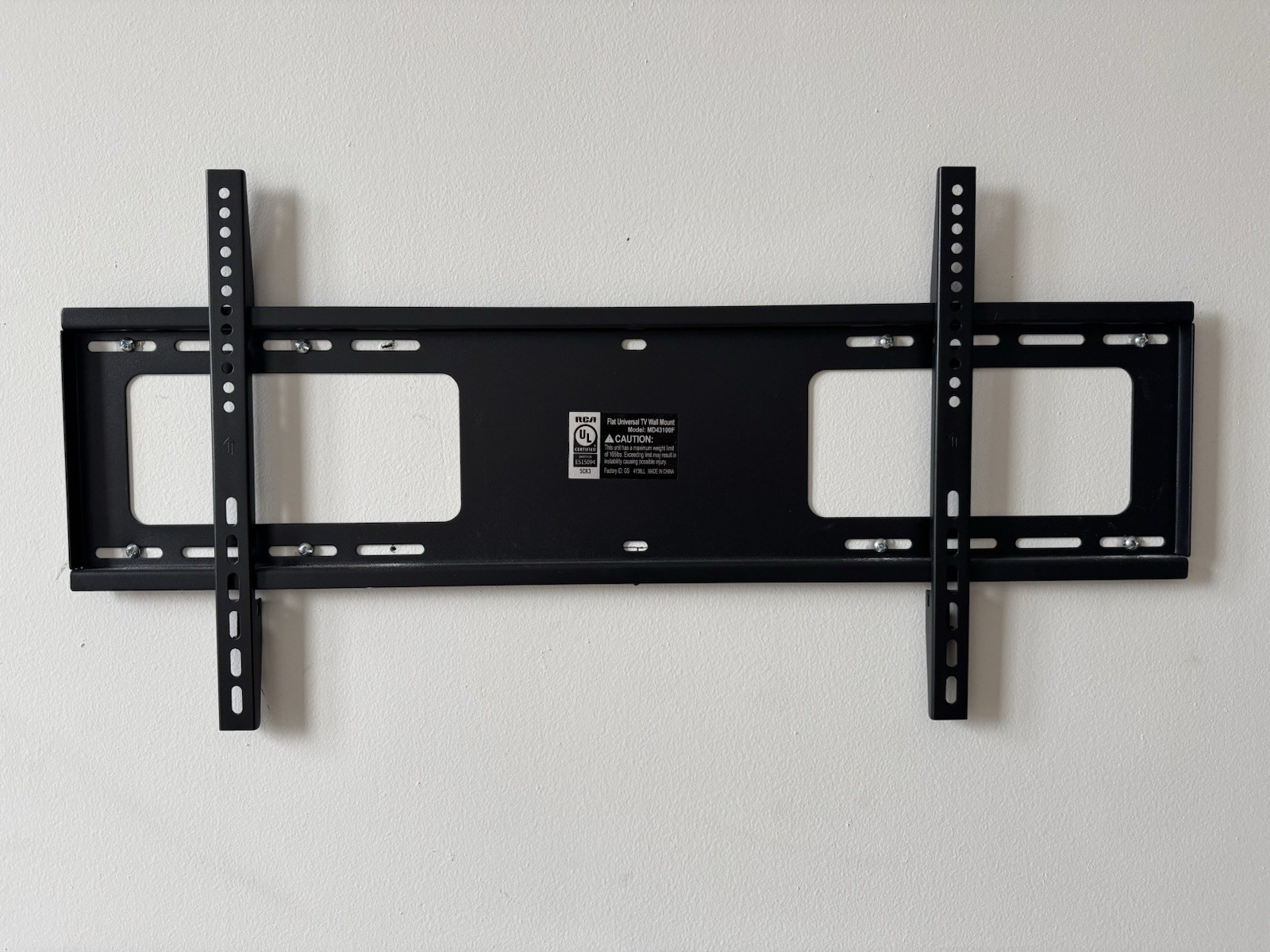 RCA TV Wall Mount Support For 43"-110" TV Fixed Low Profile 