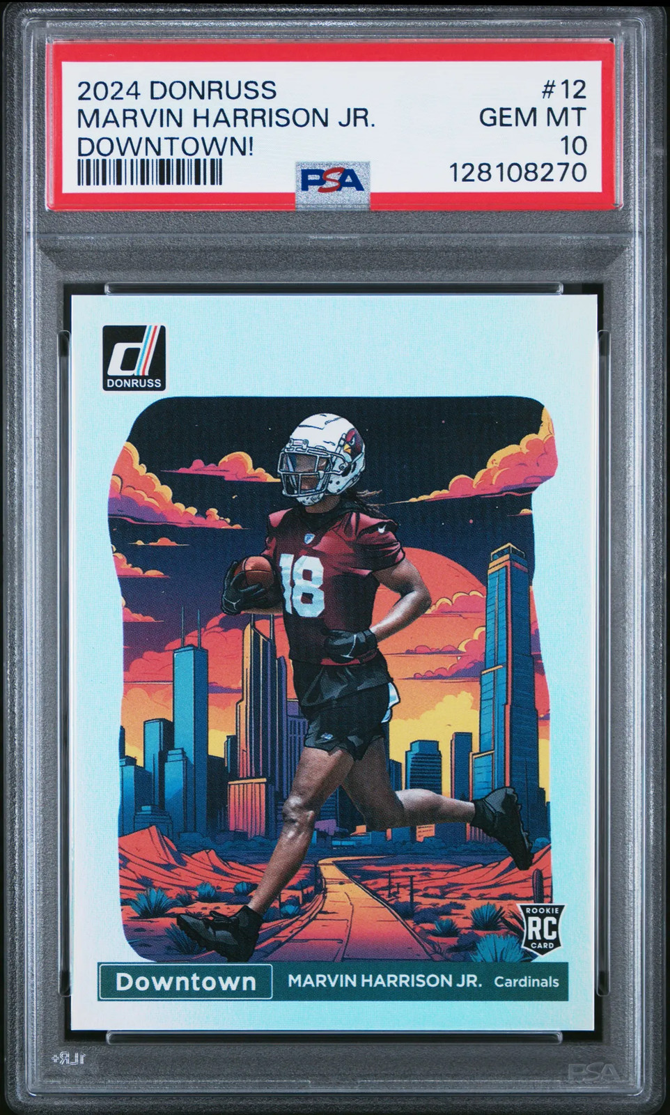 2024 Panini Donruss Downtown! Marvin Harrison JR. #12 PSA 10
