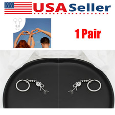 2Pc Couple Keychain Fingers Heart Keychain for Boyfriend Girlfriend Husband Wife