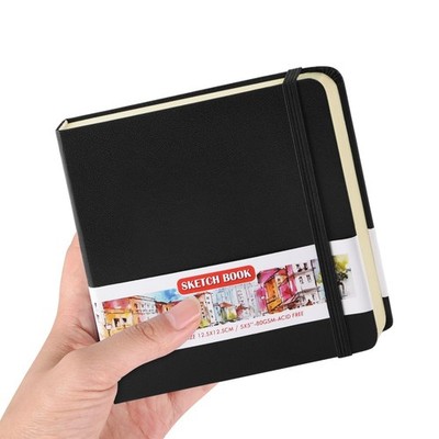 E-WEICHEN Square 5x5 inches 80gsm 96sheets/192 Pages Notebooks Blank Sketchbo...
